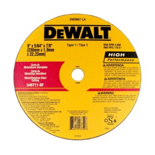 DISCO CORTE METAL 9 X 5/64 X 7/8 DEWALT