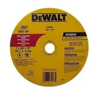 DISCO CORTE METAL FINO 7 X 0,055 DEWALT