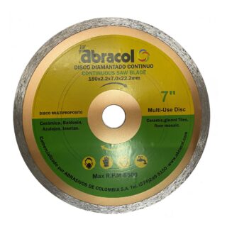 DISCO DIAMANTADO CONTINUO 7" ABRACOL