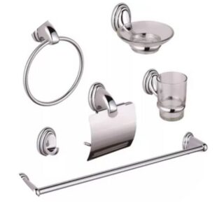 JUEGO ACCESORIOS BAÑO METAL 6 PZ MULTIM