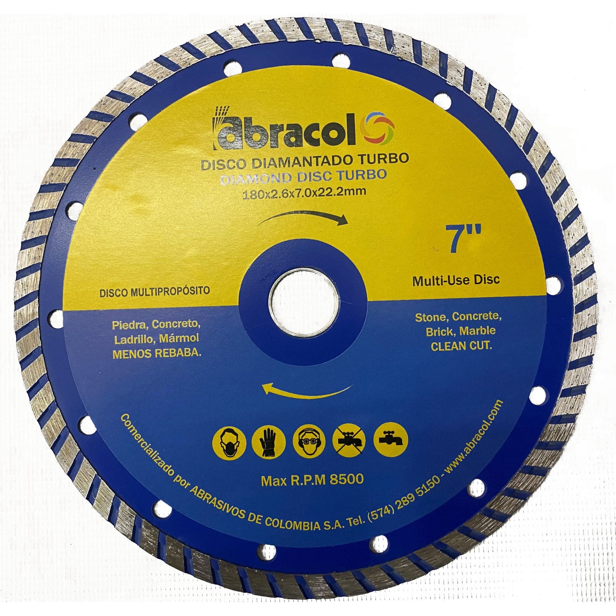DISCO DIAMANTADO TURBO 7" ABRACOL