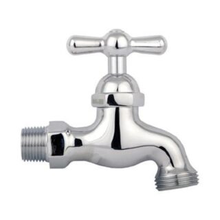 LLAVE MANGUERA CROMADA 1/2 CORNETA