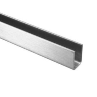 VARILLA ALUMINIO EN U 3/8X3/8 PISAVIDRIO