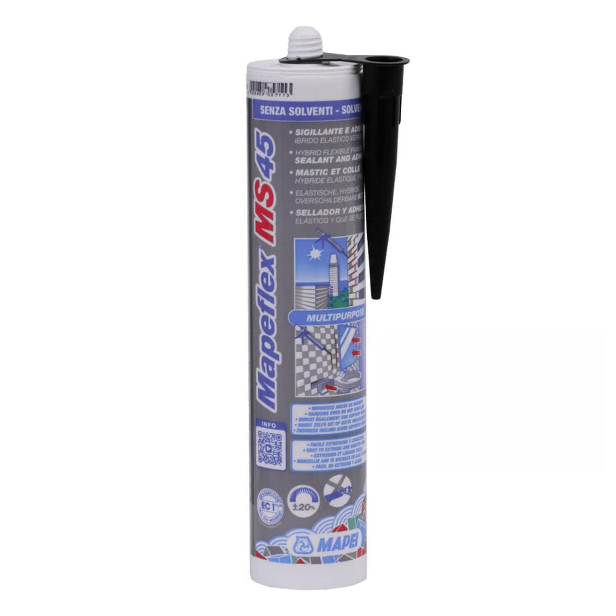 MAPEFLEX MS-45 NEGRO CART 300 ML MAPEI